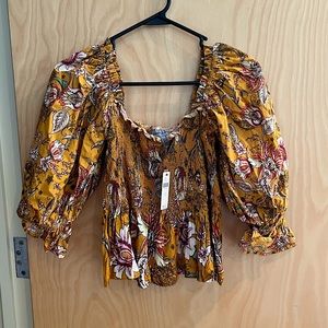 NWT Anthropologie 3/4 Sleeve Blouse